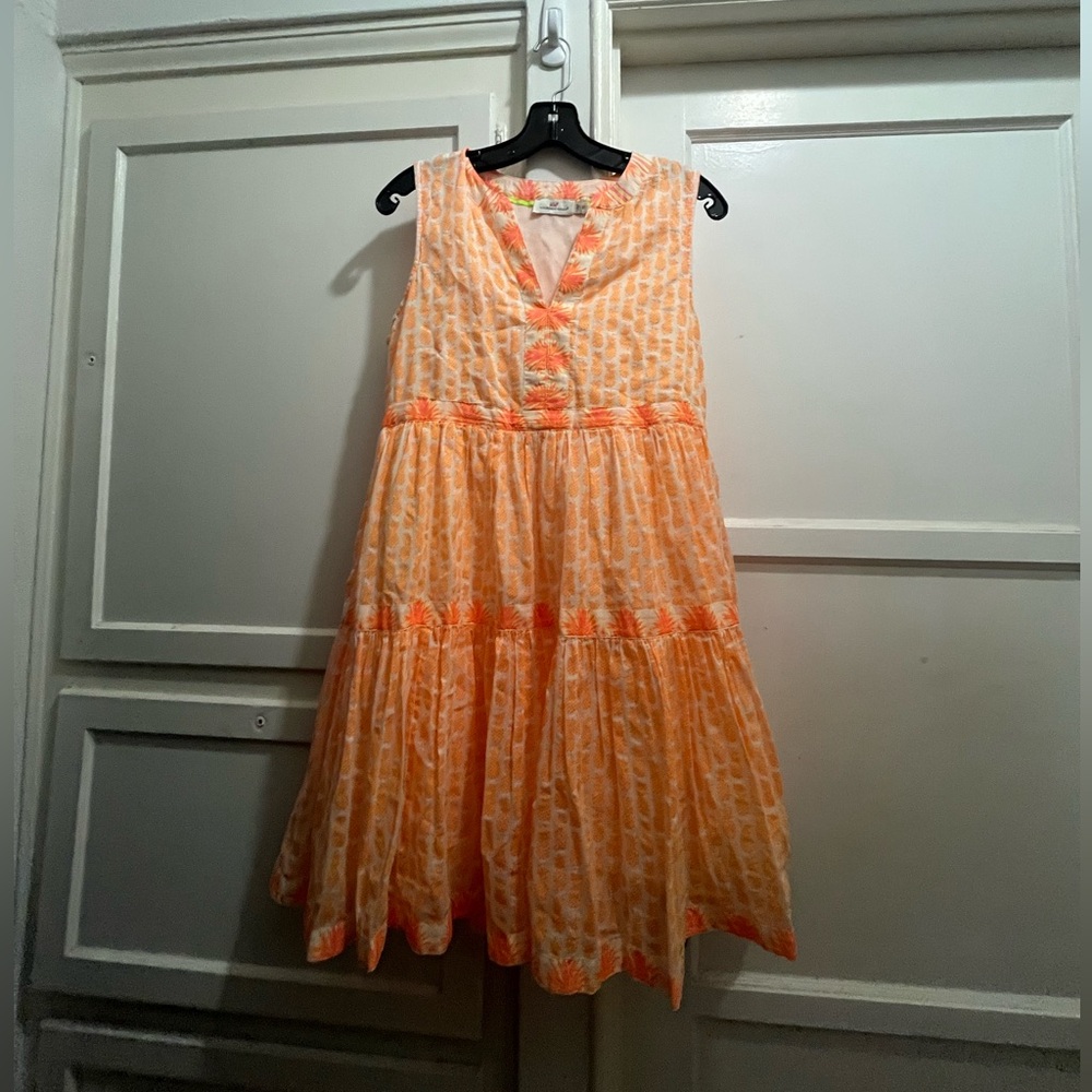 Vineyard Vines pineapple tiered swing dress size small EUC - Picture 9 of 15